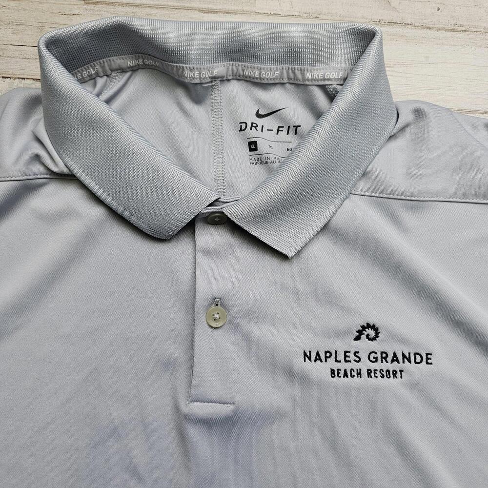 Naples Grande Beach Resort Nike Dri-Fit Golf Polo Shirt Men's XL - Gray